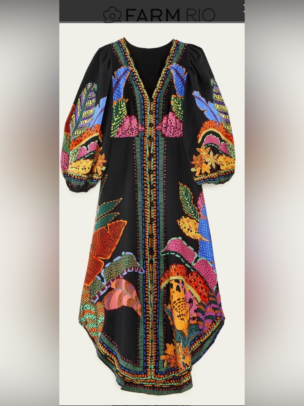 FARM RIO Black Cool Leopards Dress - Picture 6 of 9